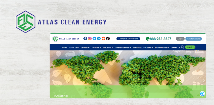 A representation of the website, and the logo designed for a Solar Energy Company.